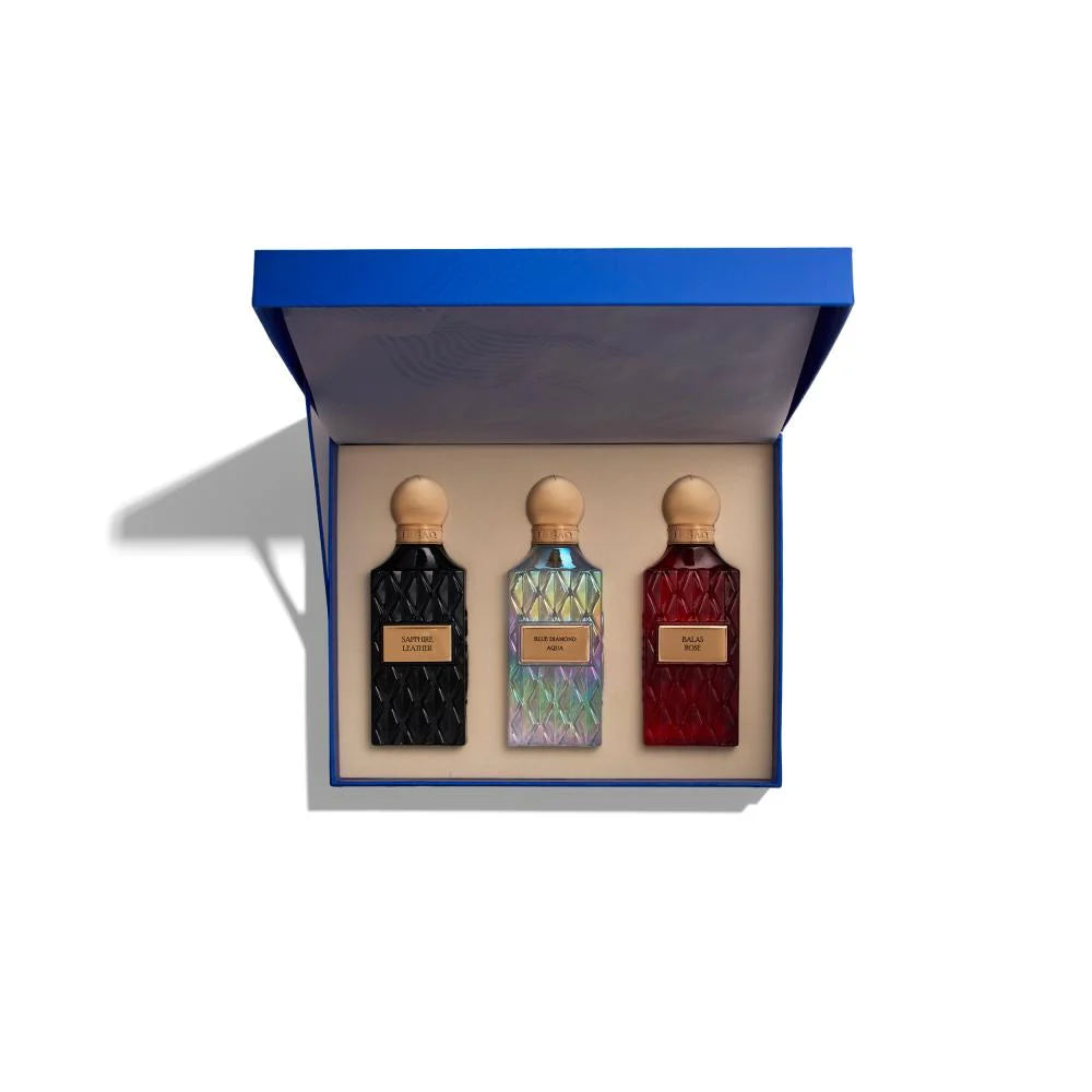 Sapphire Leather & Balas Rose & Blue Diamond Aqua IBRAQ