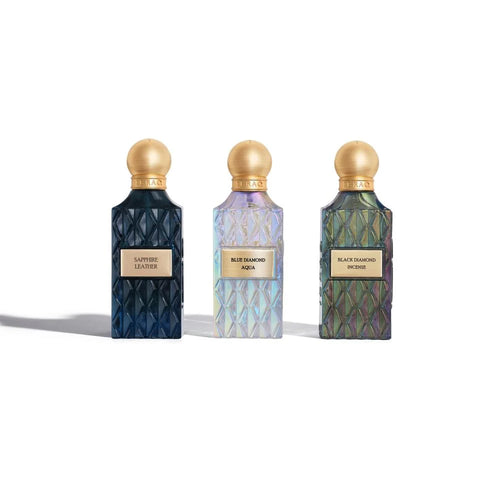 Black Incense Diamond & Blue Diamond Aqua & Sapphire Leather IBRAQ
